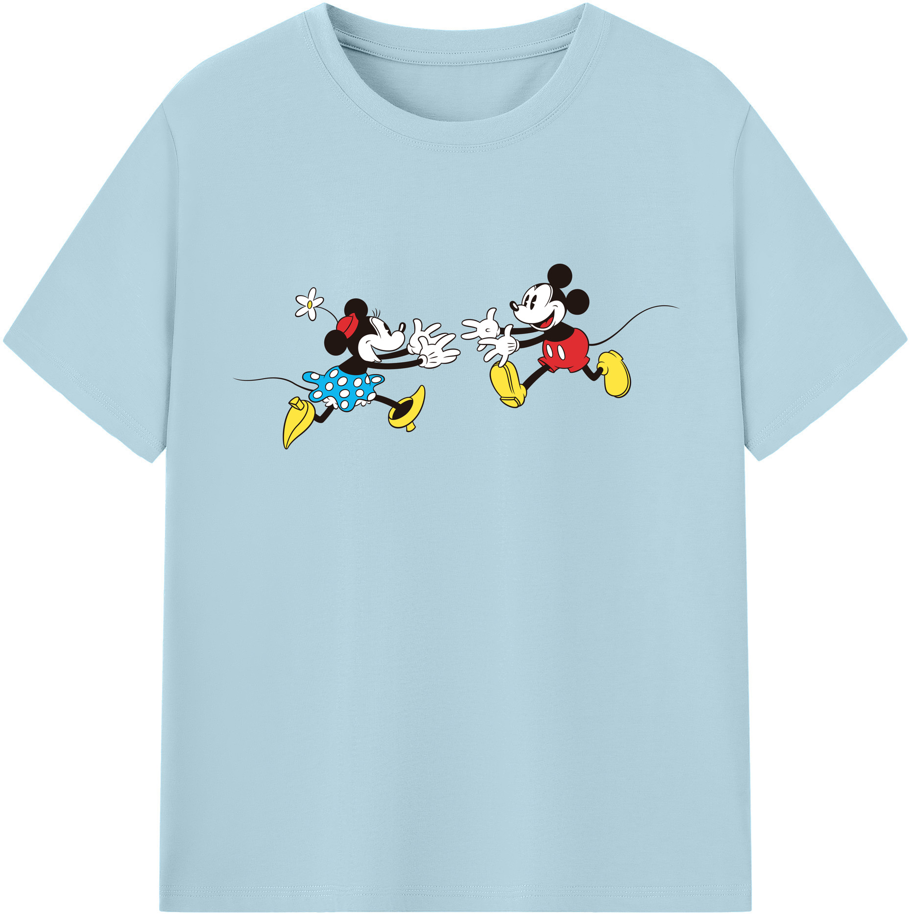 （画像用） ミッキーマウス Mickey Mouse 綿100％半袖Tシャツ（フロントプリント）